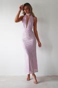 Tara Floral Jacquard Maxi Dress | Light Lilac image