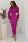 Tavira Plisse Maxi Dress | Plum image