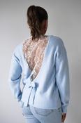 Tegan Lace Back Detail Jumper | Blue