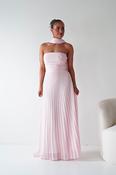 Vasanti Pleated Strapless Maxi Dress | Blush
