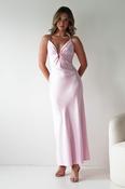 Adley Soft Satin Maxi Dress | Pink image