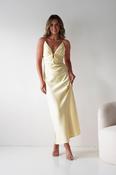 Adley Soft Satin Maxi Dress | Yellow image