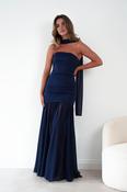 Amora Strapless Structured Maxi Dress | Navy image