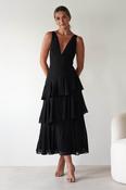 Andalusia Ruffle Maxi Dress | Black