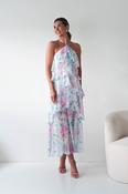 Aurora Halternack Floral Ruffle Maxi Dress image