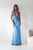 Austin Bodycon Halterneck Maxi Dress | Cornflower Blue image