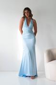 Austin Bodycon Halterneck Maxi Dress | Light Blue image