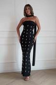 Bethany Embellished Bandage Maxi Dress | Black image