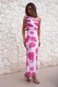 Calypso Floral Bodycon Maxi Dress | Pink image