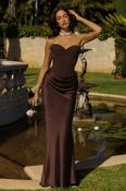 Cassie Strapless Corset Maxi Dress | Brown image
