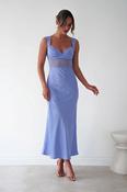 Cleo Lace Detail Maxi Dress | Blue image