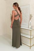 Milana Bodycon Maxi Gown | Olive image