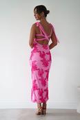Mahalia Floral Appliqué Maxi Dress | Pink image