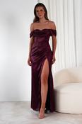 Monica Off The Shoulder Gown | Wine image
