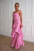 Renee Luminescent Ruffle Maxi Dress | Pink image