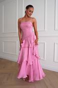 Renee Luminescent Ruffle Maxi Dress | Pink image