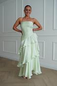 Renee Luminescent Ruffle Maxi Dress | Pistachio