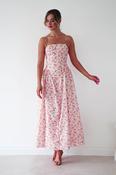 Elodie Floral Print Maxi Dress | Pink