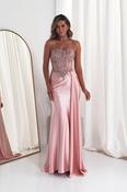 Ginny Embellished Corset Gown | Pink