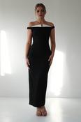 Glenda Contrast Bodycon Midaxi | Black image