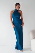 Isla Halterneck Maxi Slip Dress | Teal image