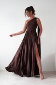 Jianna Peated Maxi Dress | Brown image