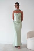 Kailani Strapless Ruched Maxi Dress | Sage image