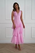 Karey Tiered Maxi Dress | Pink image