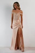 Khacy Embellished Gown | Champagne/Gold image