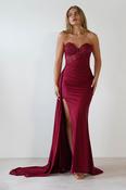 Lavelle Glitter Bodycon Gown | Burgundy image