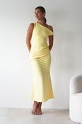 Libra Bodycon Maxi Dress | Yellow image