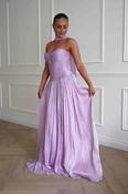 Longoria Pleated Luminescent Maxi Gown | Lavender image