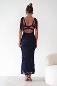 Mahalia Floral Appliqué Maxi Dress | Navy image
