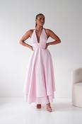 Makaila Halterneck Chiffon Midaxi Dress | Pink