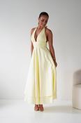 Makaila Halterneck Chiffon Midaxi Dress | Yellow image