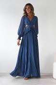 Middleton Pleated Maxi Dress | Slate Blue