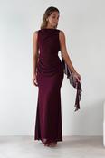 Montana Chiffon Maxi Dress | Berry Wine