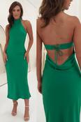 Pamela Halter Neck Maxi Dress | Green image