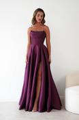 Pepper Strapless A-Line Maxi Gown | Berry