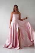 Pepper Strapless A-Line Maxi Gown | Pink image