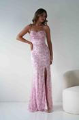 Rae Bodycon Floral Sequin Maxi Gown | Pink image