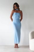 Ravello Strapless Maxi Dress | Blue image
