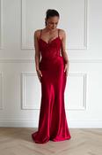 Raya Embellished Corset Gown | Red image