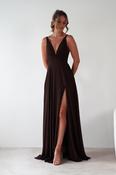 Rebecca Chiffon Maxi Dress | Brown