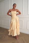 Renee Luminescent Ruffle Maxi Dress | Yellow image