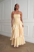 Renee Luminescent Ruffle Maxi Dress | Yellow image
