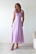 Sadie Ruffle Sleeve Maxi Dress | Lilac