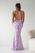 Samantha Bow Detail Maxi Dress | Lilac image