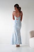 Santorini Butterfly Detail Embellished Gown | Blue