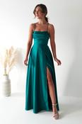 Shantal Satin Gown | Teal Green image
